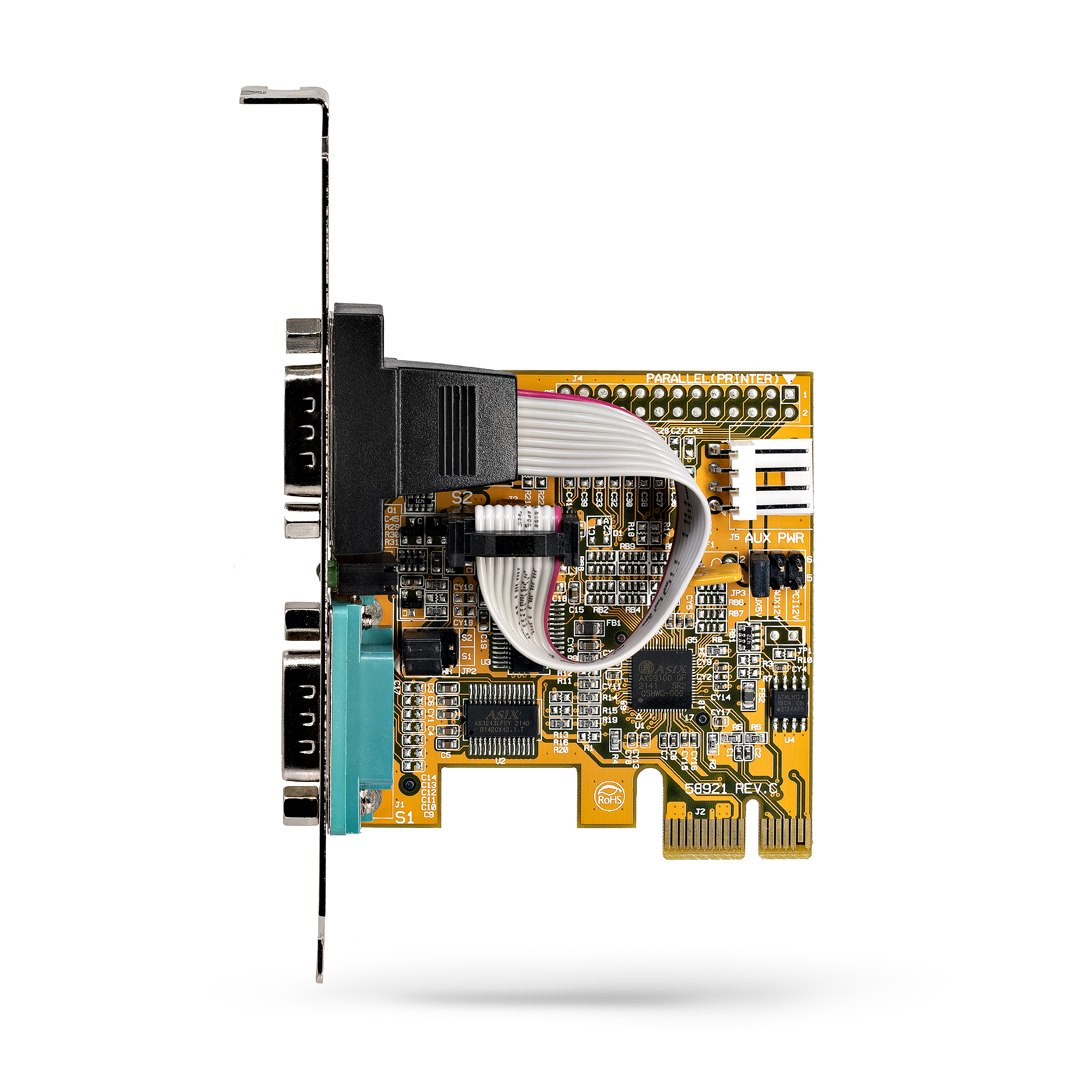 StarTech.com 2-Port PCI Express Serial Interface Card, Dual Port PCIe to RS232 (DB9) Serial Card, 16C1050 UART, Low/Full Profile Brackets, COM Retention, For Wi – image 5
