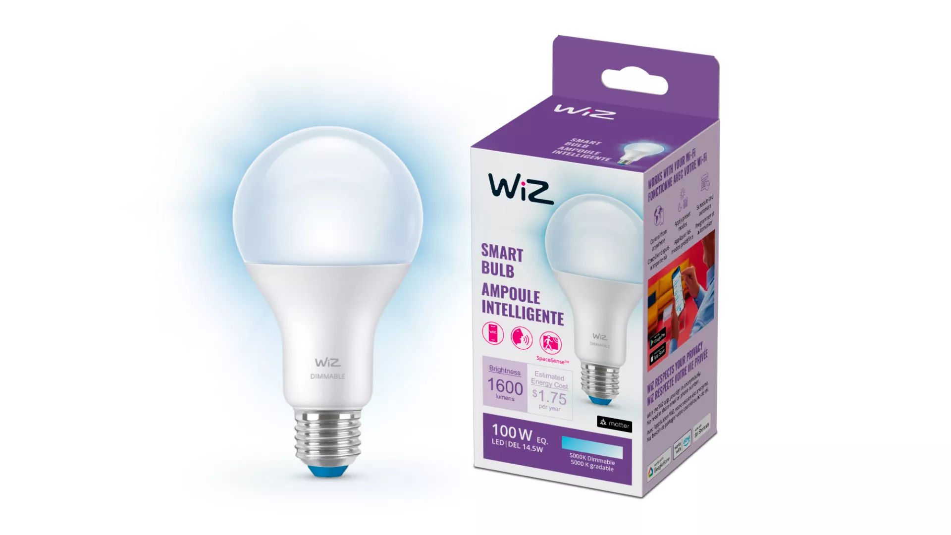 WiZ 046677603588 smart lighting Smart bulb Wi-Fi/Bluetooth – image 2