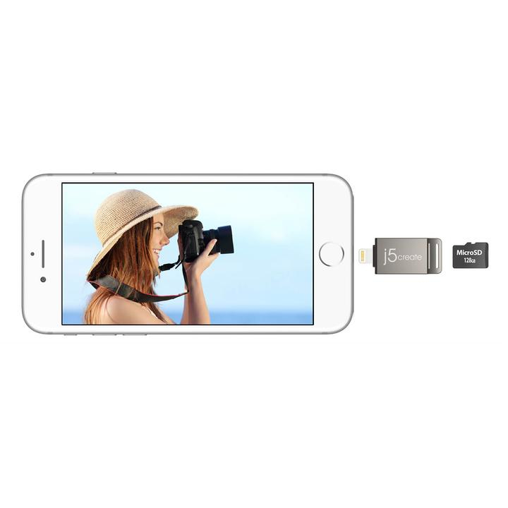 j5create JLMSD3 card reader Lightning Internal Steel – image 5