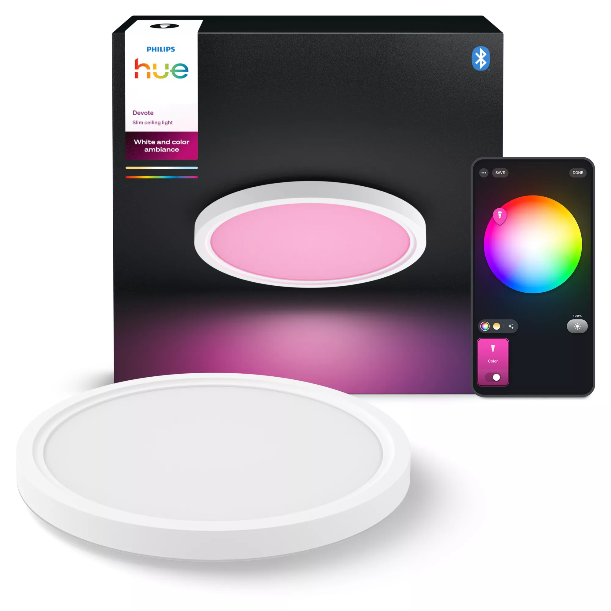 Philips by Signify Philips Devote Hue slim ceiling light S – image 4
