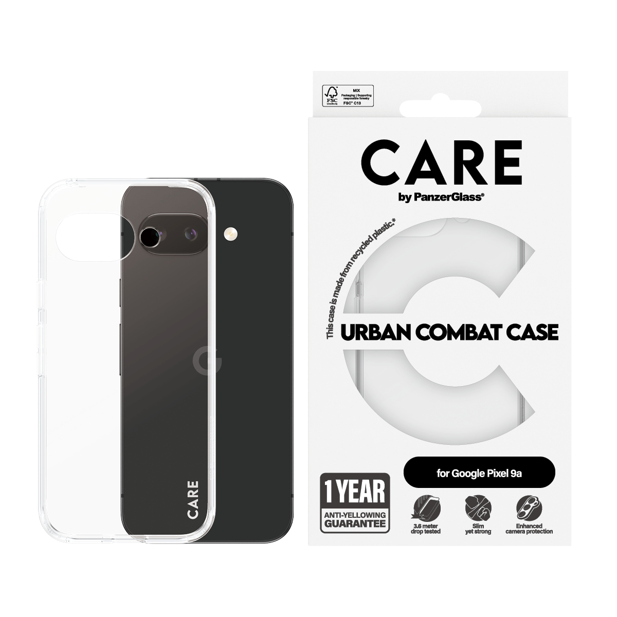 PanzerGlass CARE™ by PanzerGlass® Urban Combat Case Transparent Google Pixel 9a – image 2