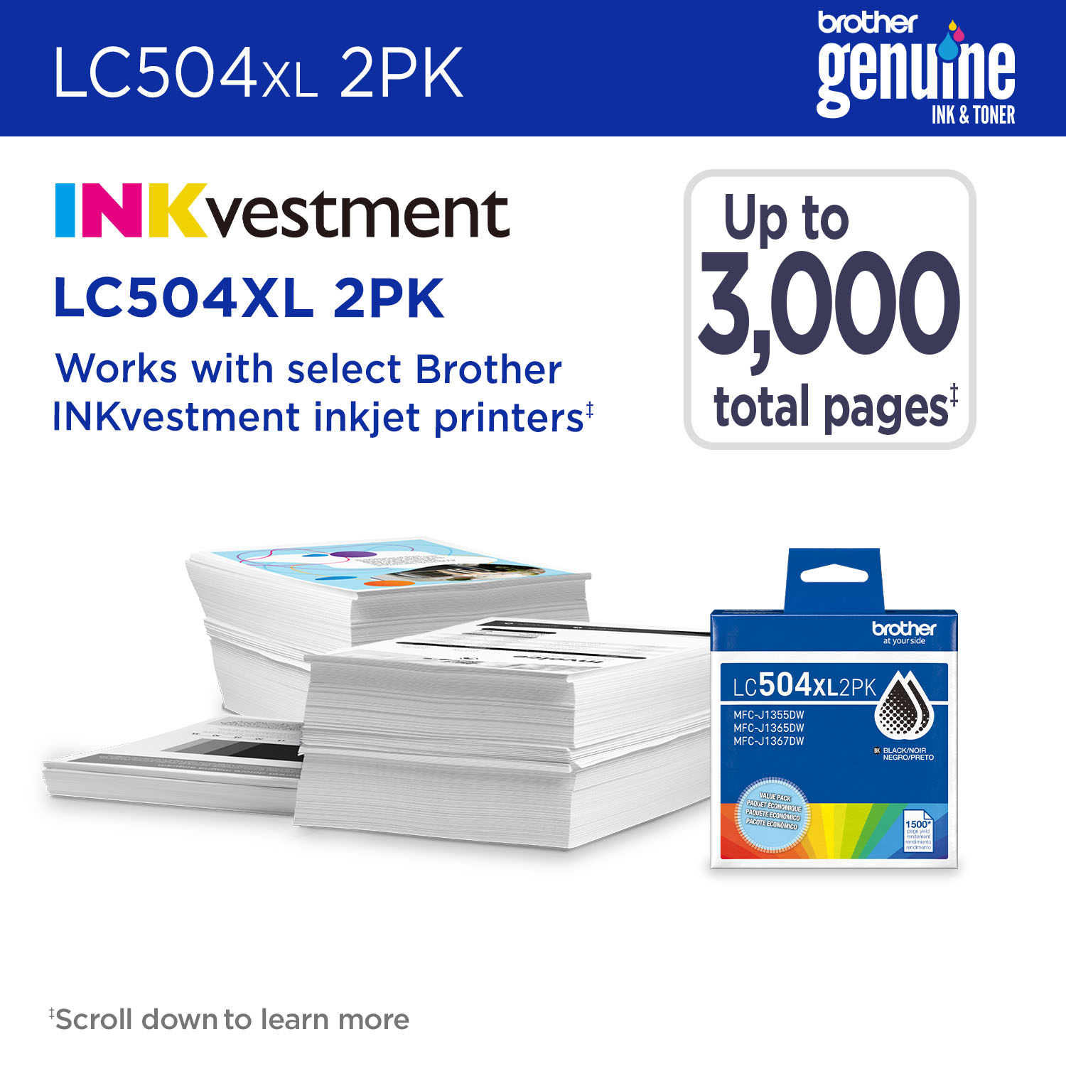 Brother LC504XL2PKS ink cartridge 2 pc(s) Original High (XL) Yield Black – image 2