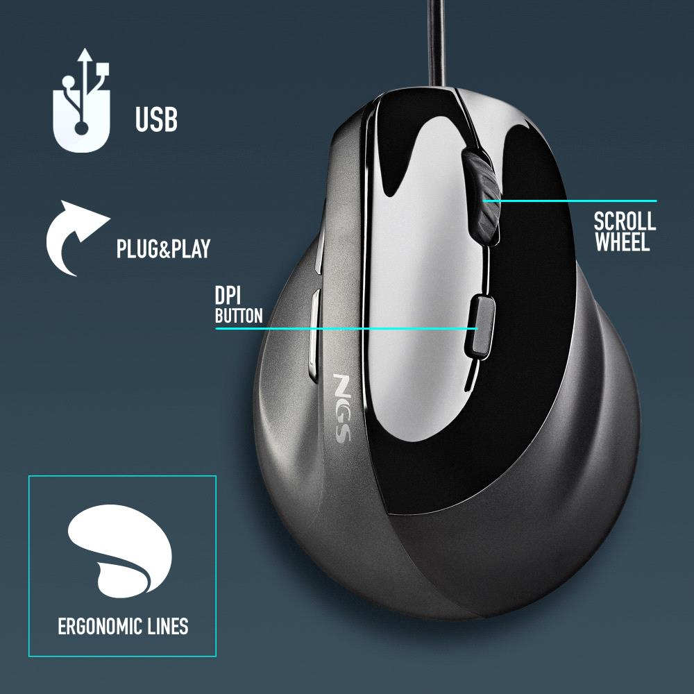 NGS SAMSARA mouse Universal Right-hand USB Type-A Laser 3200 DPI – image 4