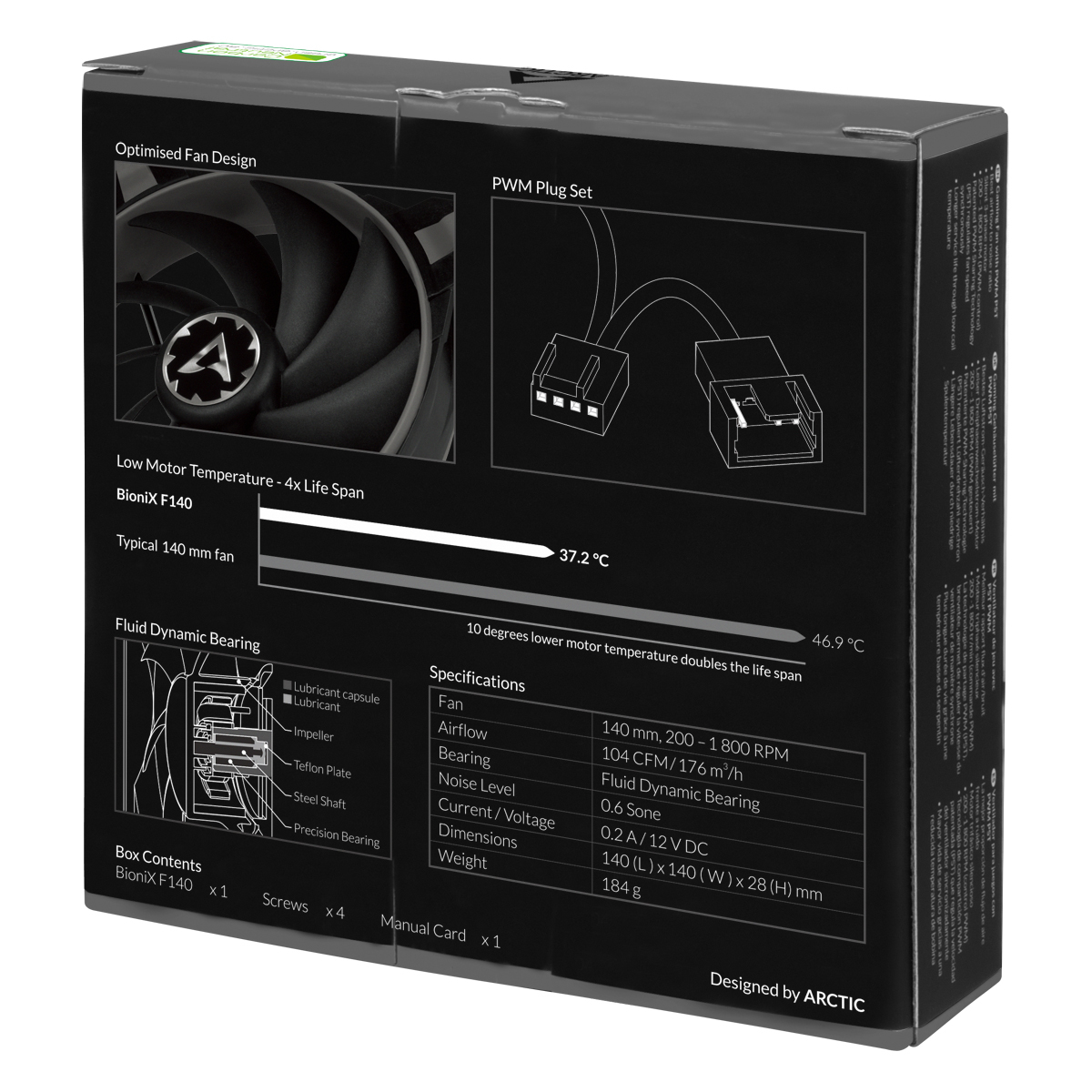 ARCTIC BioniX F140 (Grey) - Gaming Fan with PWM PST – image 6
