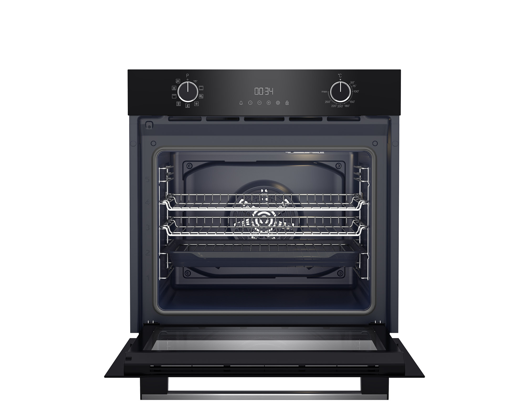 Grundig GEBM12300B 60cm HotAero Pro Multi-Function Oven with Catalytic Liners – image 4