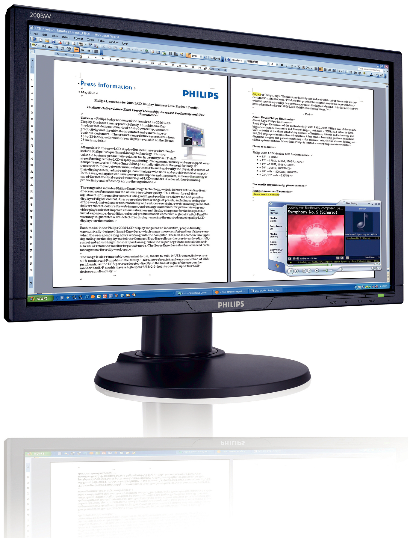 Philips 200BW8EB/27 computer monitor