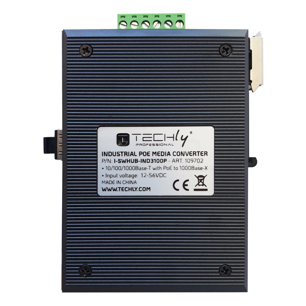 Techly I-SWHUB-IND3100P network media converter 1000 Mbit/s Multi-mode, Single-mode Black – image 7