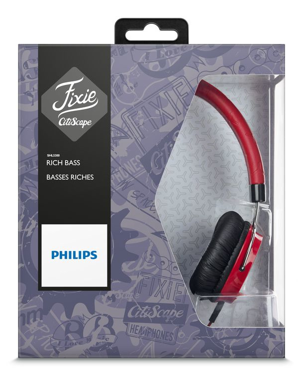 Philips CitiScape Fixie SHL5300RD/00 headphones/headset Wired Head-band Music Red – image 2