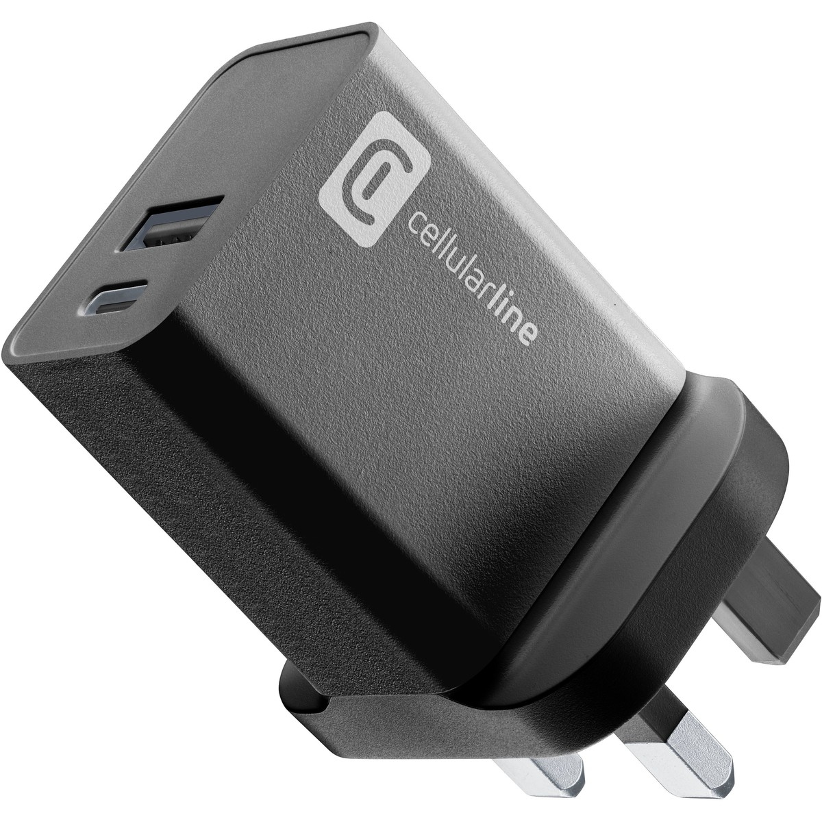 Cellularline Dual Charger UK Plug Black