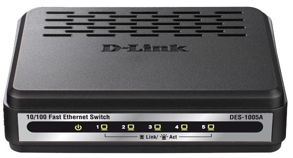 D-Link DES-1005A network switch Black