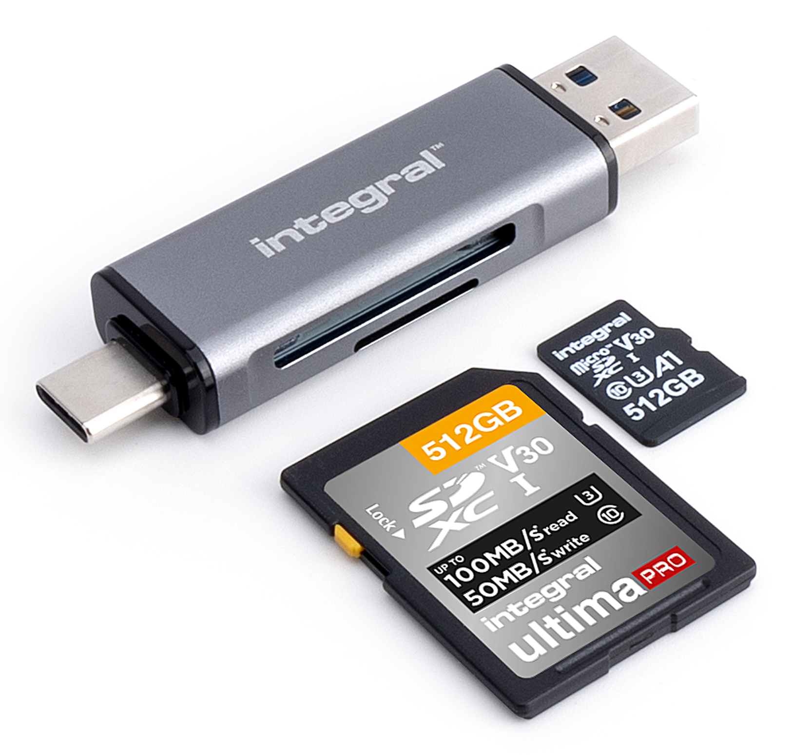 USB3.2 GEN1 (3.1 GEN1,3.0) CARD READER TYPE A & TYPE C DUAL SLOT SD MICRO S...