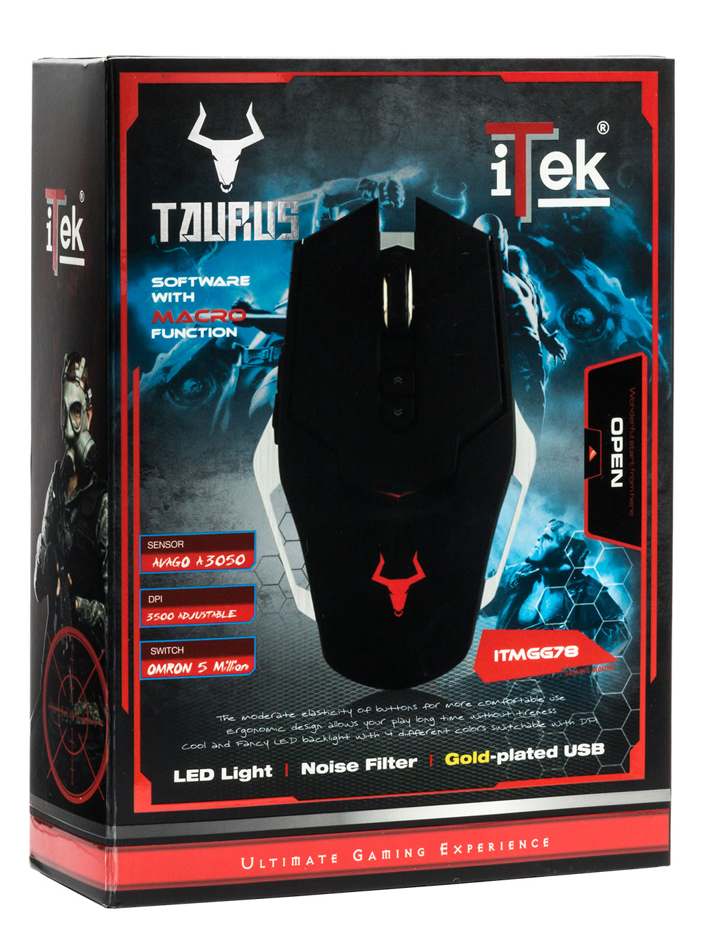 itek ITMGG78 mouse Gaming Right-hand USB Type-A Optical 3500 DPI – image 8