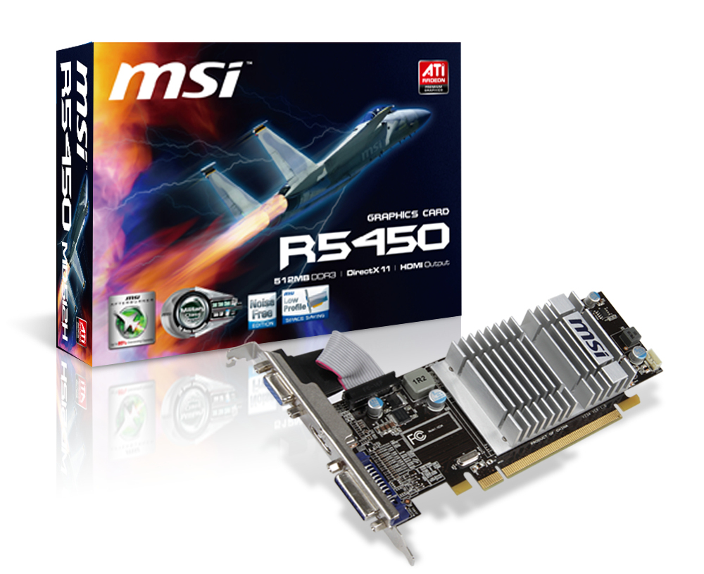MSI R5450-MD512D3H/LP graphics card AMD Radeon HD5450