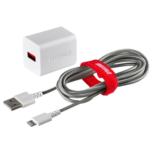 Buffalo BSMPA2404LC2WH mobile device charger Universal White AC Indoor