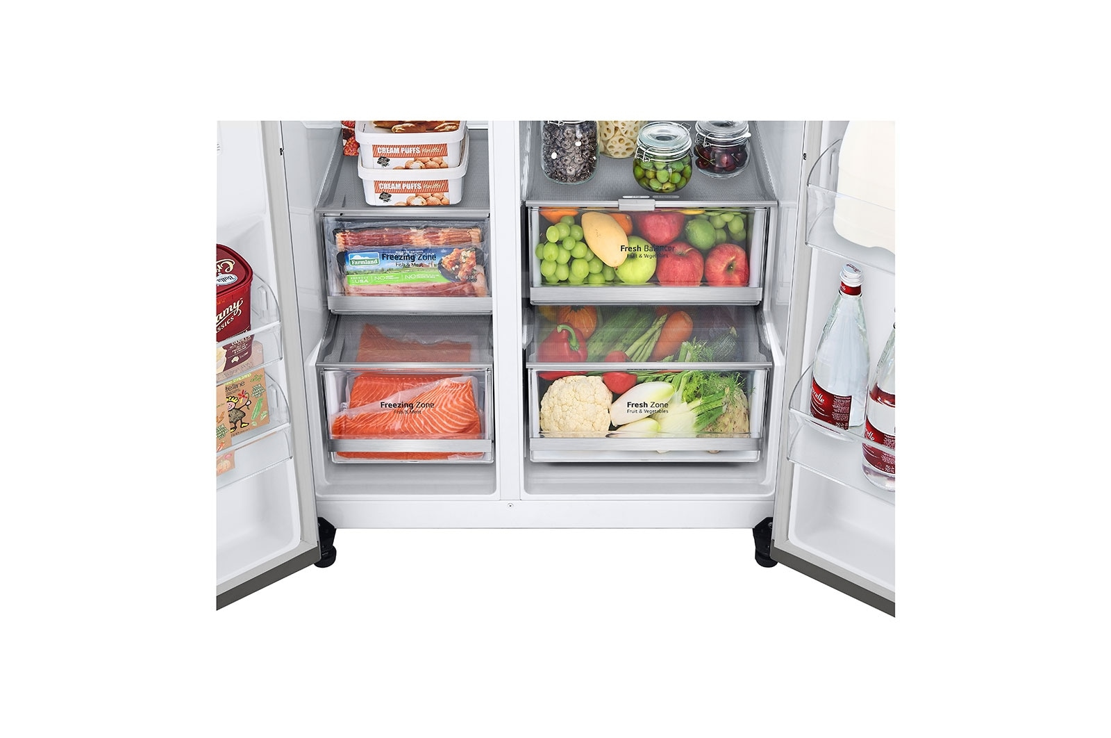 LG GSJV80BSLF side-by-side refrigerator Freestanding – image 9