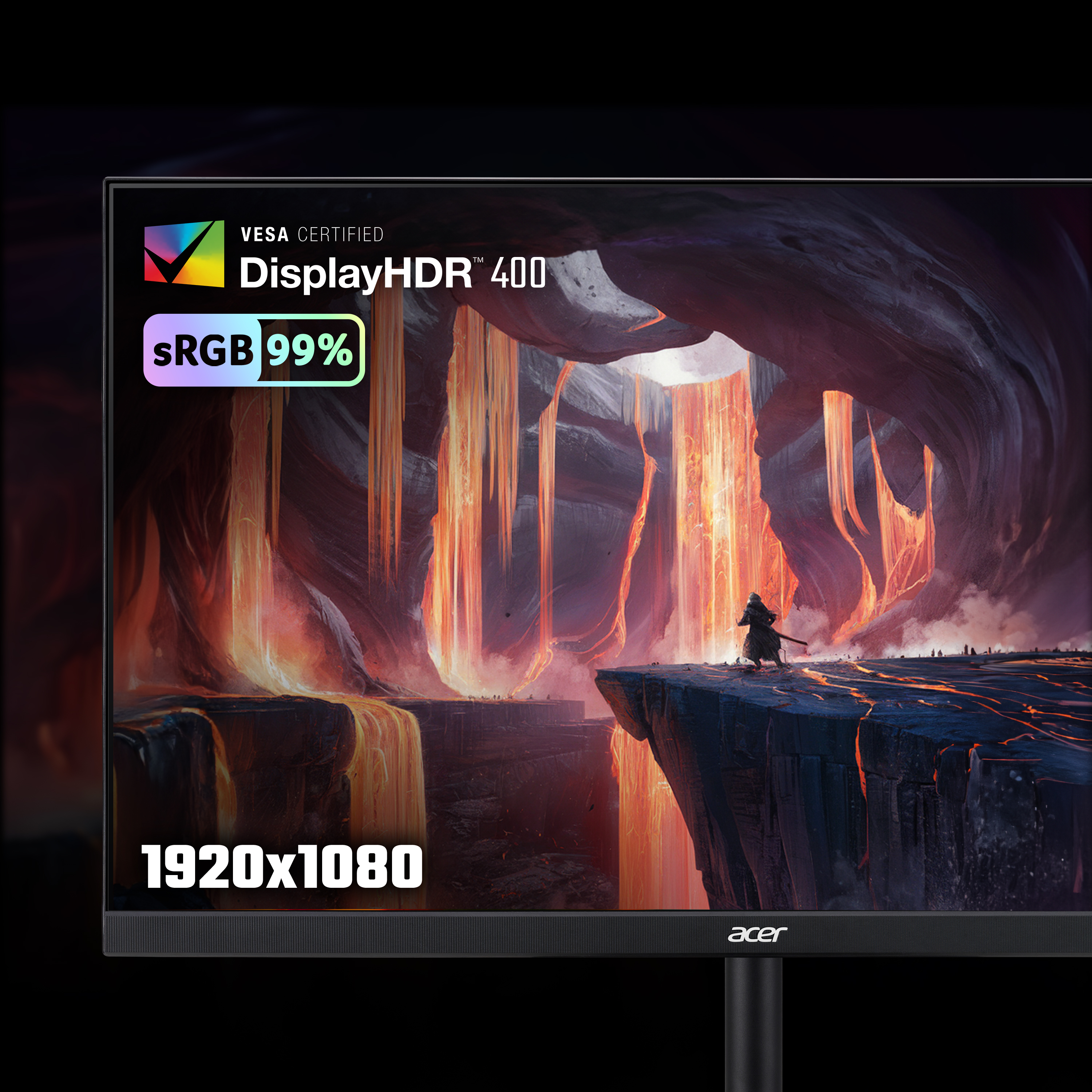 Acer NITRO XV2 Nitro XV242F gaming monitor – 540Hz, 23.8″, Full HD, 0.5ms, FreeSync Premium, DisplayHDR 400, HDMI & DP image 3