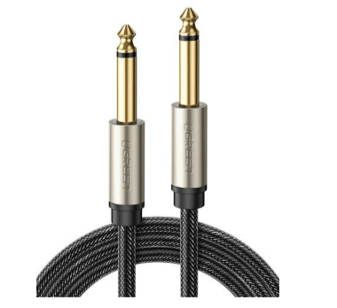 Cable de Audio Mono 6.35mm 1/4 Macho a 6.35mm 1/4 Macho / 10 Metros / Núcleo de Cobre / Blindaje Interno / Nylon Trenzado / Color Negro 40815 - Código: 40815 | Compra en Guadalajara