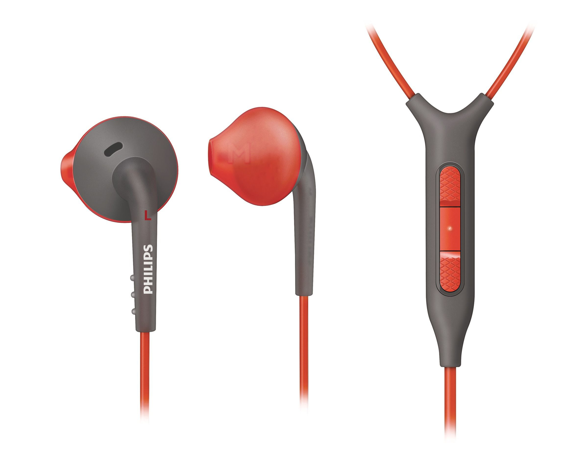 Philips ActionFit SHQ1207/28 headphones/headset Wired In-ear Sports Grey, Orange