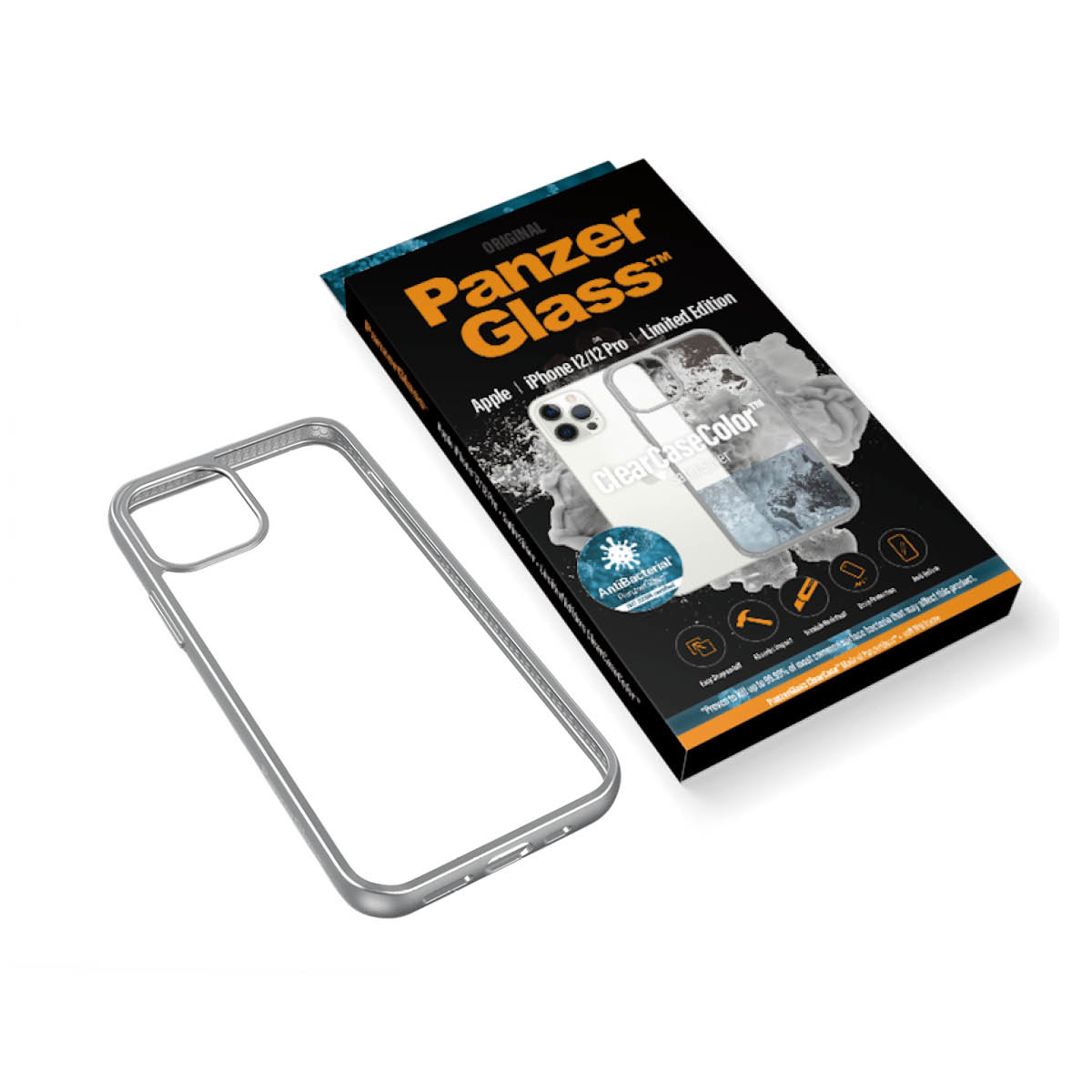 PanzerGlass ® ClearCaseColor™ iPhone 12 | 12 Pro - Satin Silver Limited Edition – image 5