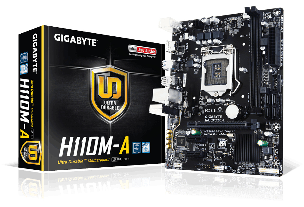 GIGABYTE GA-H110M-A motherboard Intel® H110 LGA 1151 (Socket H4) micro ATX