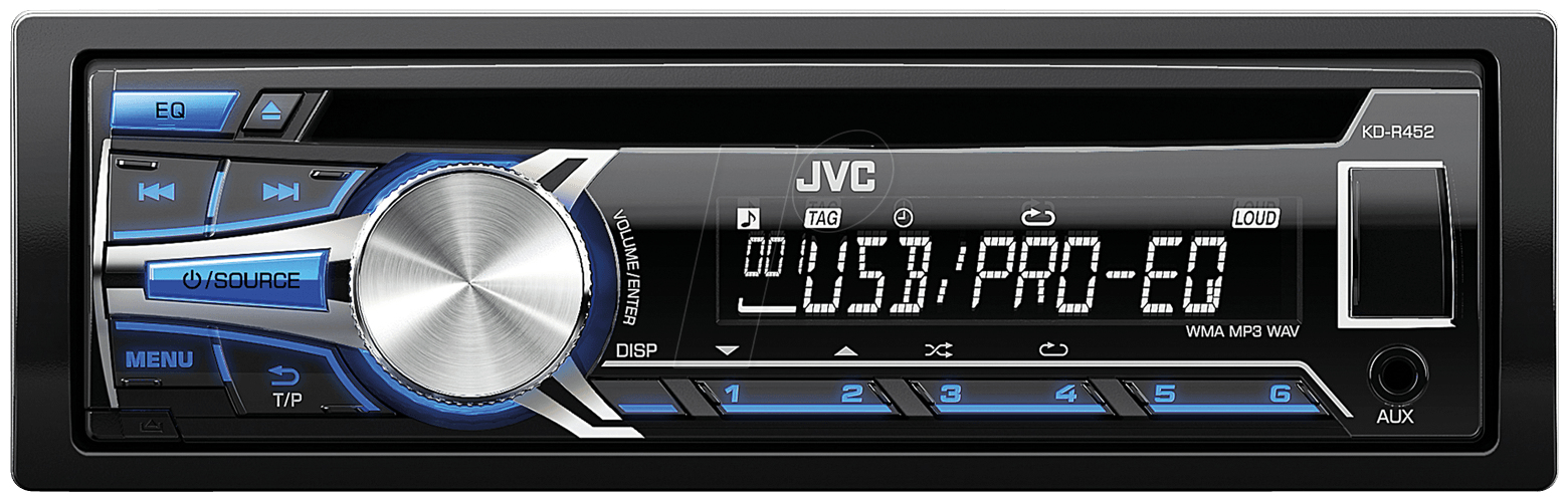 JVC KD-R452E car media receiver Black