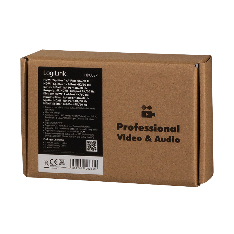 LogiLink HD0037 video splitter HDMI 4x HDMI – image 9