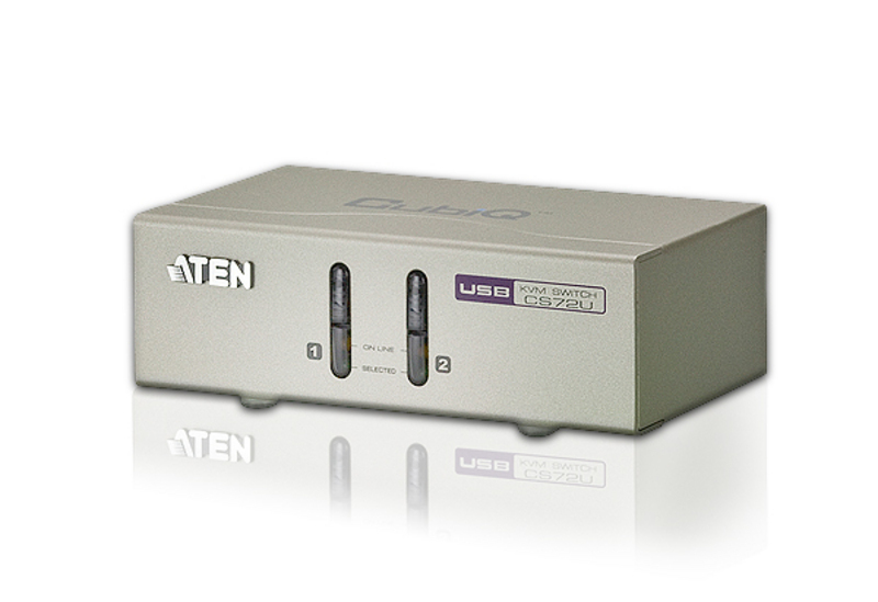 ATEN 2-Port USB VGA KVM with Audio (KVM Cables included) – image 1