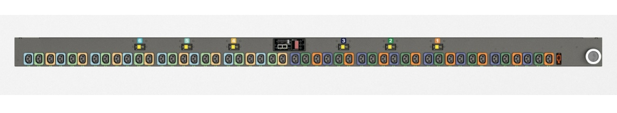 Vertiv Geist MNR3EHW1-48L138-6PS15D0A10-S-A power distribution unit (PDU) 36 AC outlet(s) 0U Black