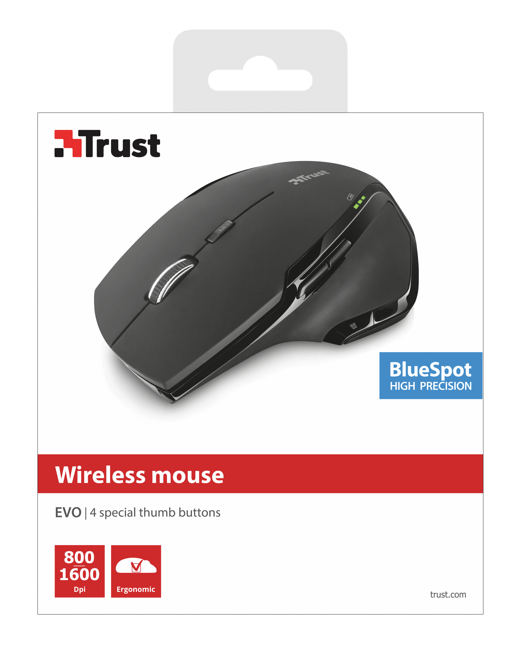 Trust 21241 mouse Right-hand RF Wireless Optical 1600 DPI – image 5