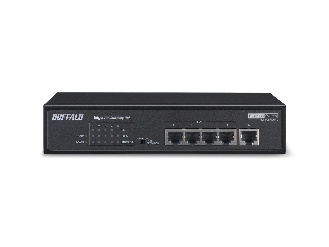 Buffalo BSL-POE-G2105U network switch Gigabit Ethernet (10/100/1000) Power over Ethernet (PoE) Black – image 2