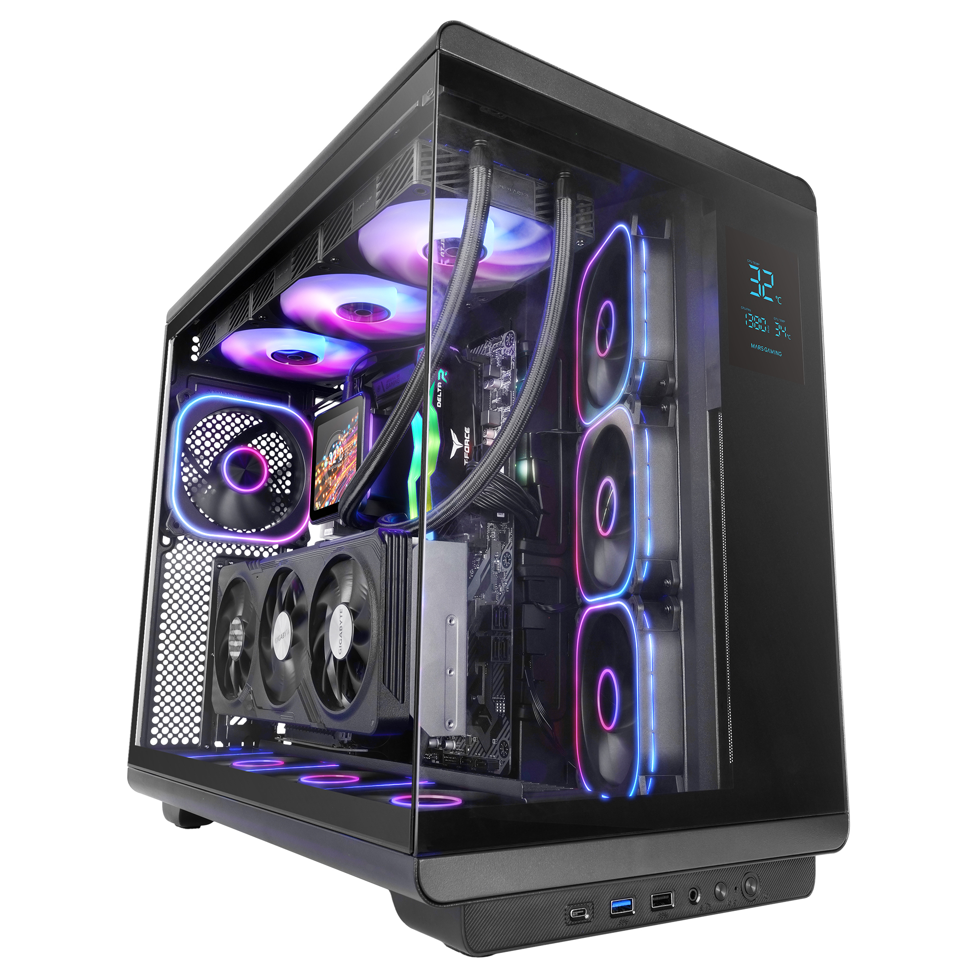 Mars Gaming MCREVMAX computer case Midi Tower Black image 4