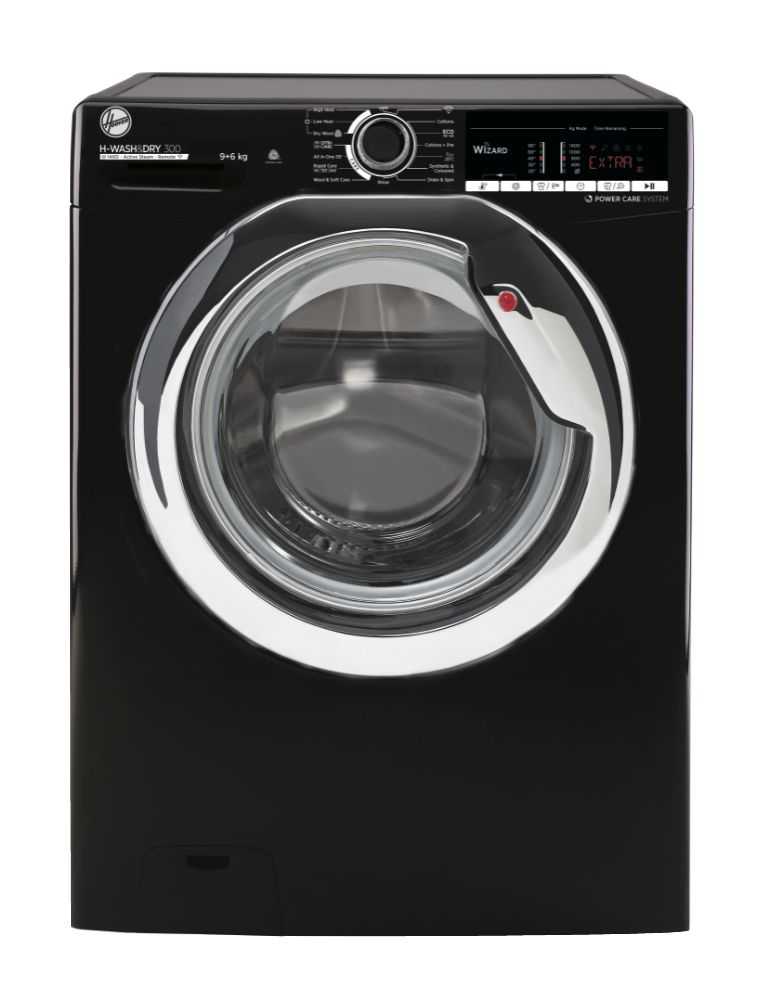 Hoover H-WASH 300 LITE H3DS4965TACBE-80 washer dryer Freestanding Front-load Black
