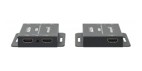 Manhattan 4K HDMI over Ethernet Extender Kit, Extends 4K@30Hz signal up to 40m or a 1080p@60Hz signal up to 70m with a single Cat6 Ethernet Cable, Transmitter a – image 2