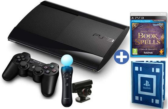 Sony Interactive Entertainment PlayStation 3 12GB Super Slim + Move + Wonderbook: Book of Spells
