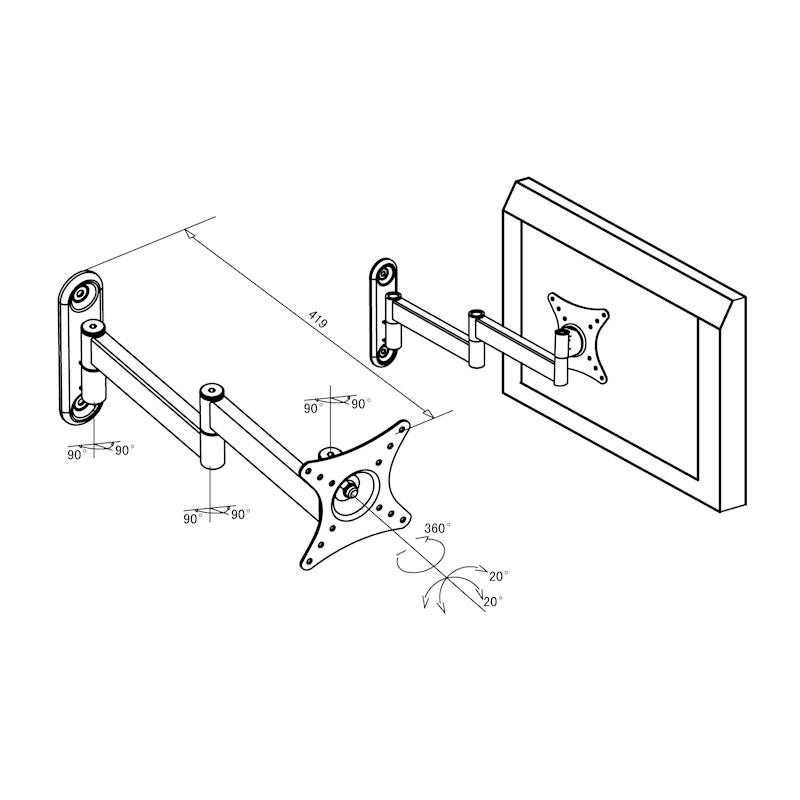 Vultech ST1326 TV mount/stand – image 4