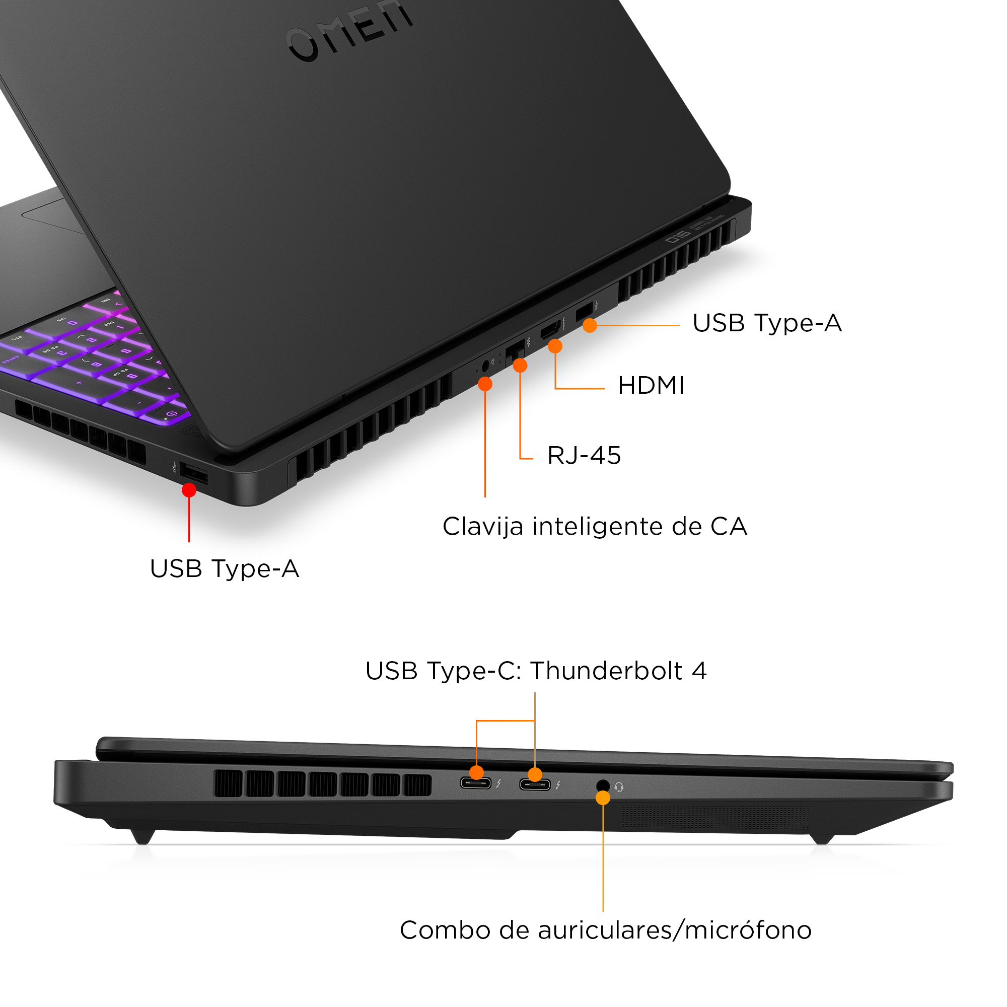 Portátil gaming OMEN MAX 16-ah0016ns - NVIDIA GeForce RTX 5070 Ti 12GB - imagen 6