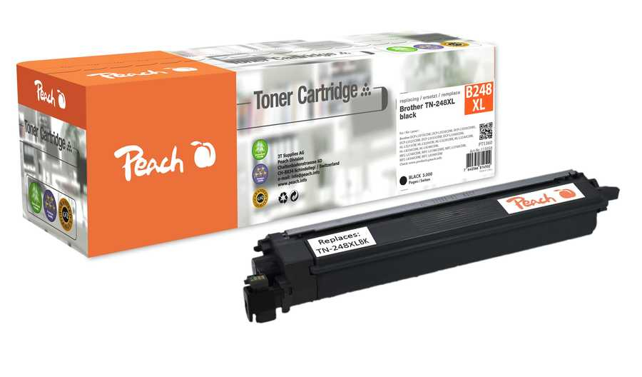 Peach Toner Brother TN-248XL (DCP-L3520) black 3000 Seiten remanufactured Toner Brother