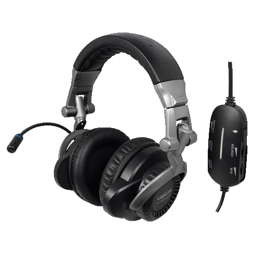 LogiLink HS0017 headphones/headset Wired Head-band Gaming – image 1