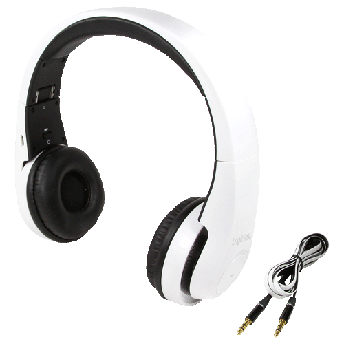 LogiLink BT0017 headphones/headset Wireless Head-band Bluetooth White