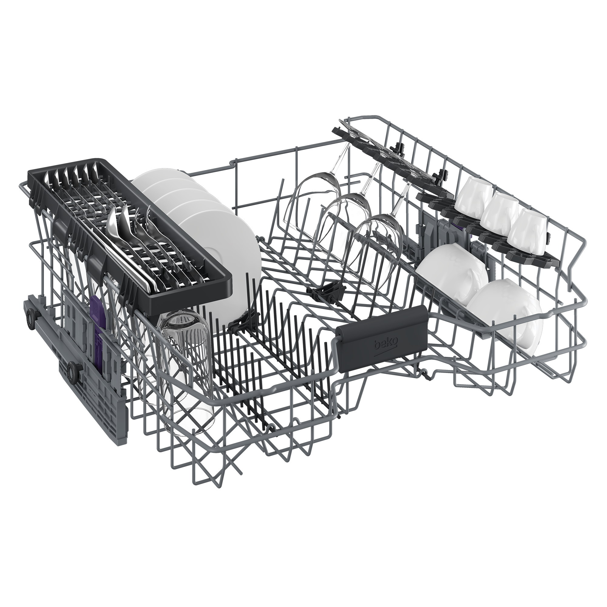 Grundig DUN6634FX2 dishwasher Semi built-in 14 place settings – image 5