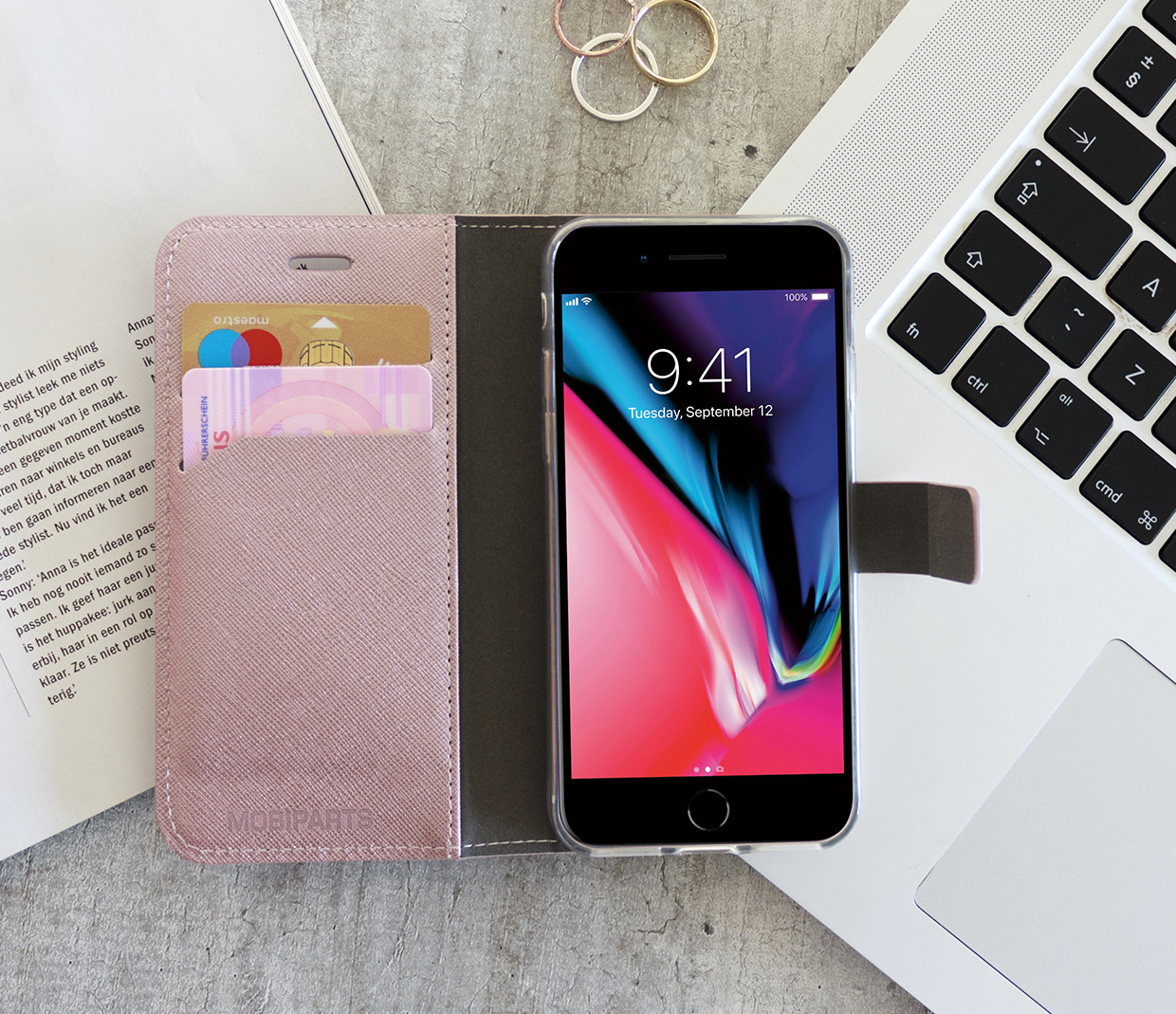 Mobiparts Saffiano Wallet Case Samsung Galaxy A9 (2018) Pink – image 7