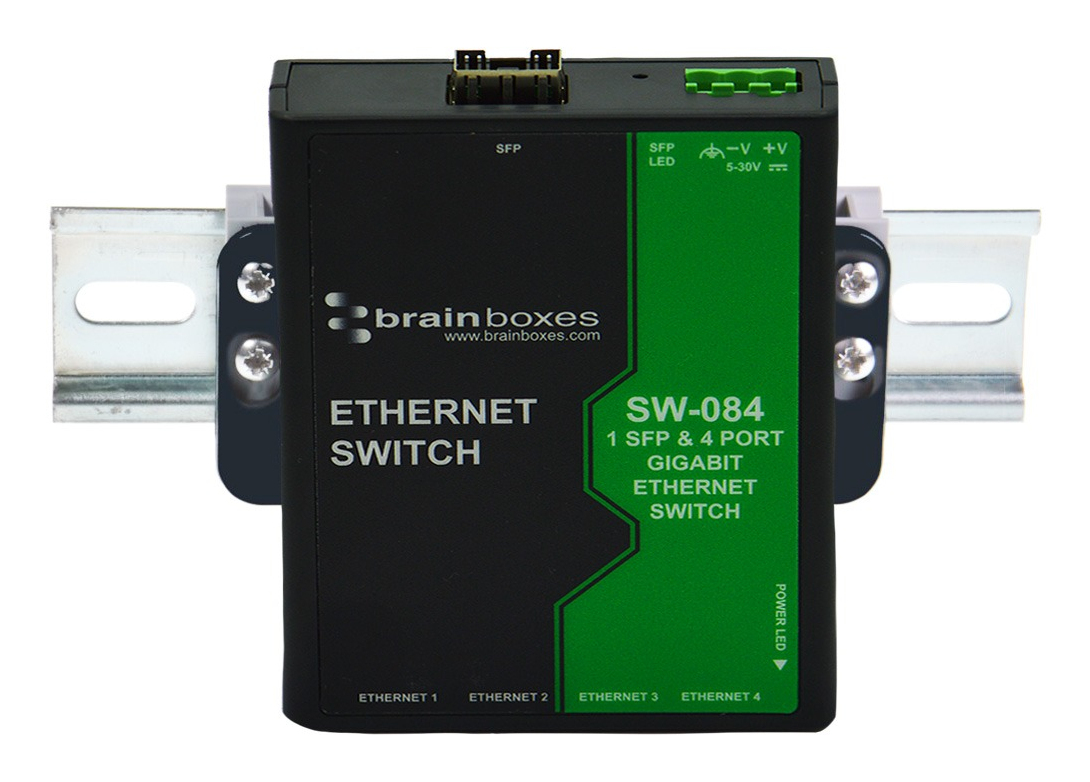 Brainboxes Light Industrial 1 SFP & 4 Port Gigabit Ethernet Switch – image 4