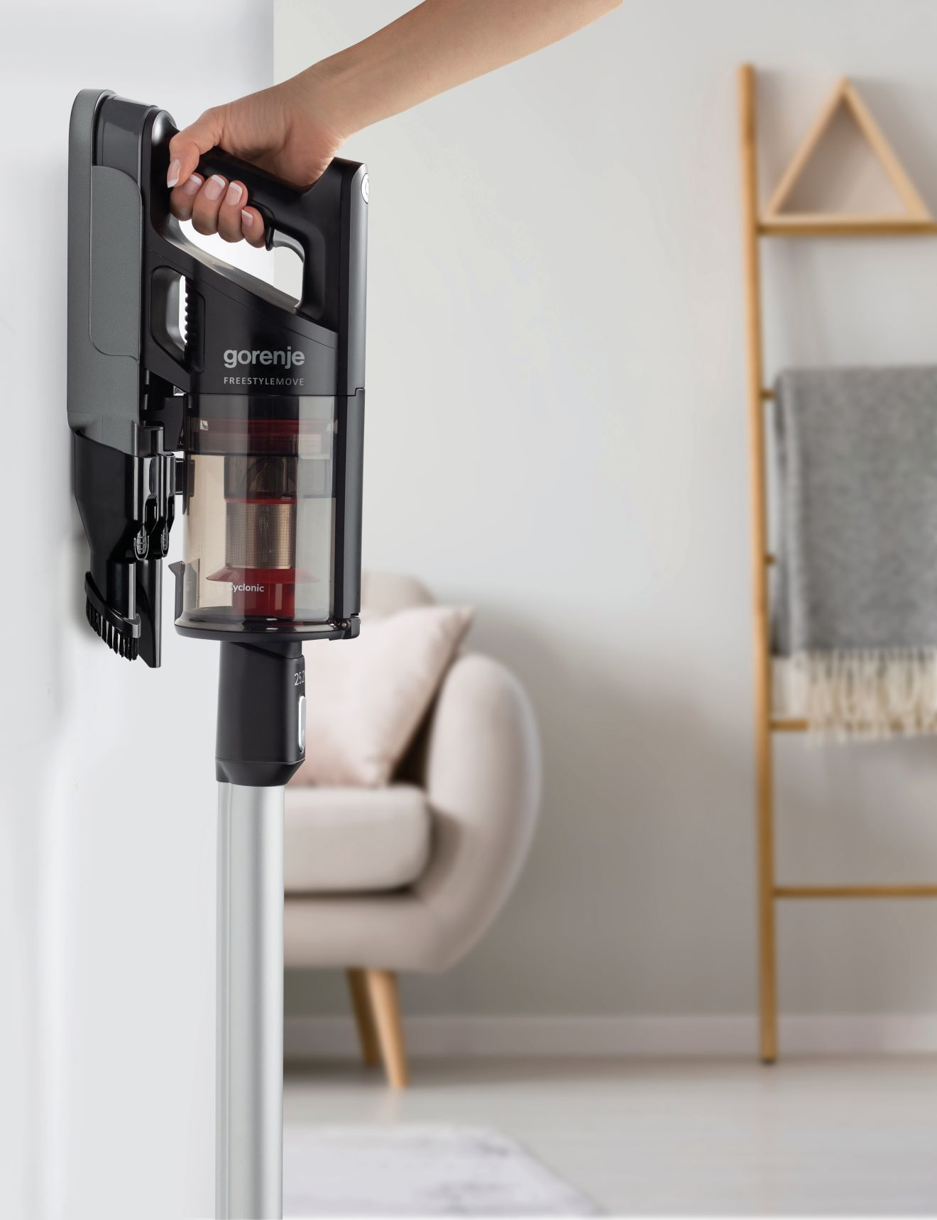 Gorenje SVC252FMBK Stick vacuum Battery Dry HEPA Bagless – image 3