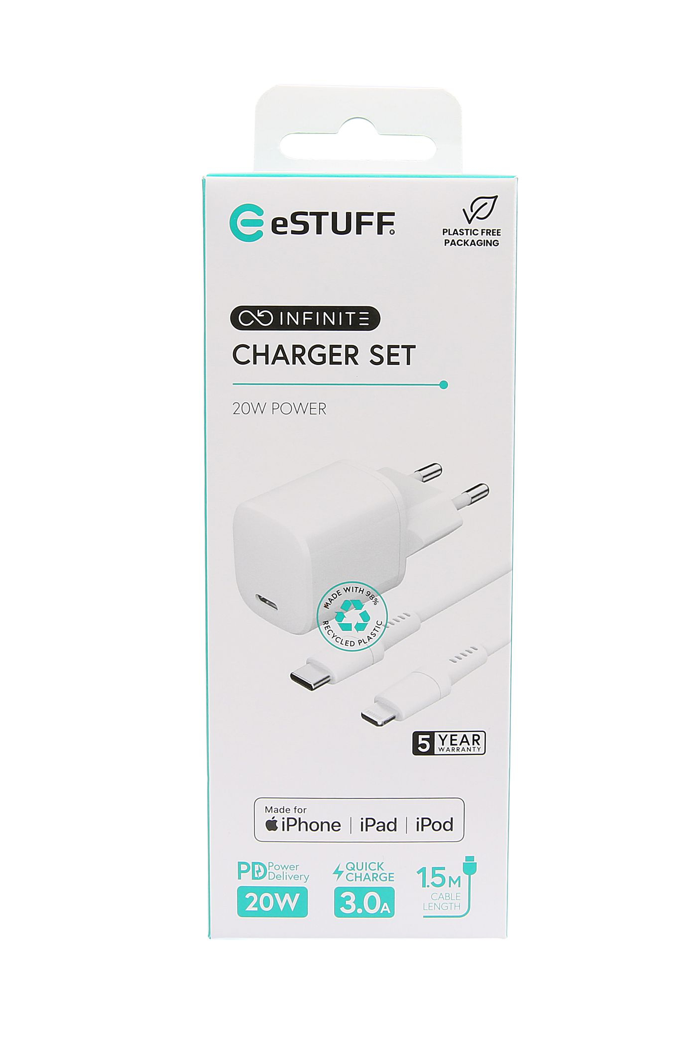 eSTUFF ES637600 mobile device charger Smartphone, Tablet White AC Indoor – image 3