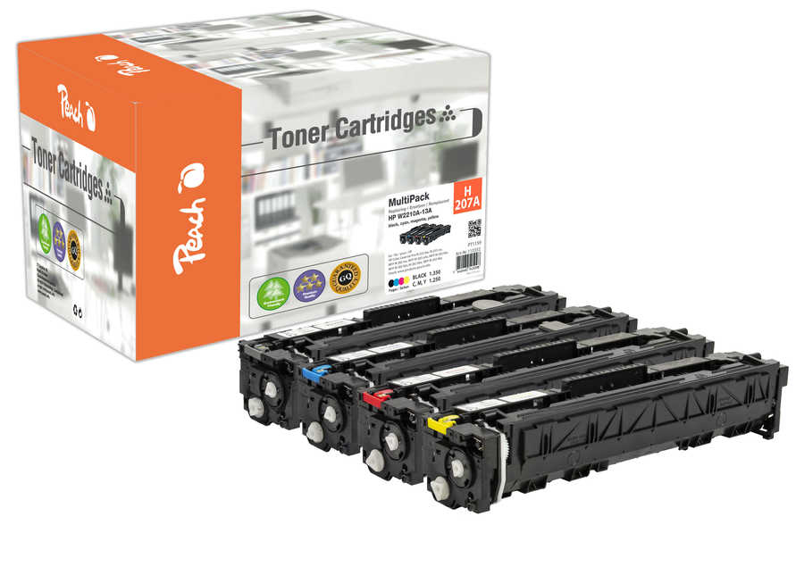 Peach 112352 toner cartridge 4 pc(s) Compatible Black, Cyan, Magenta, Yellow