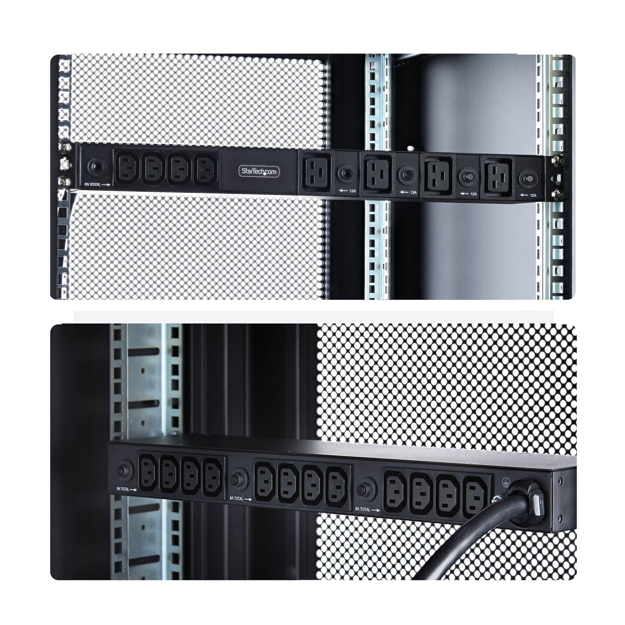 StarTech.com 20-Outlet Rackmount PDU, 1U Server Power Strip, 16x C13 + 4x C19, 8x Front and 12x Rear Outlets, NEMA L6-30P Wall Connection, 30A/240V, UL-Listed, – image 6