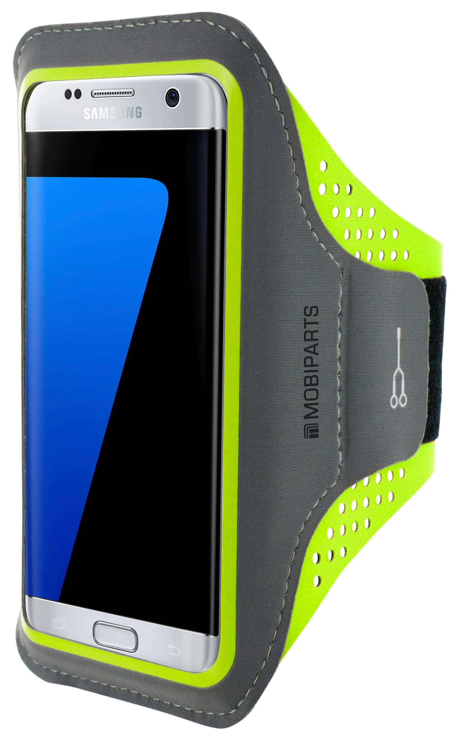 Mobiparts Comfort Fit Sport Armband Samsung Galaxy S7 Edge Neon Green