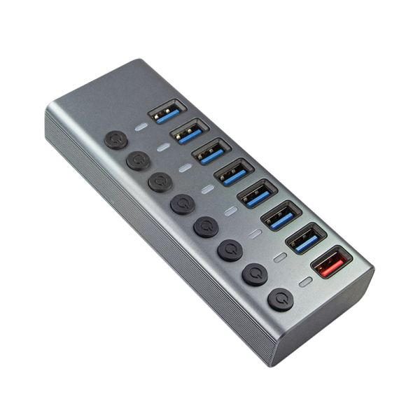 LogiLink UA0387 interface hub USB 3.2 Gen 1 (3.1 Gen 1) Type-B 5000 Mbit/s Grey – image 4