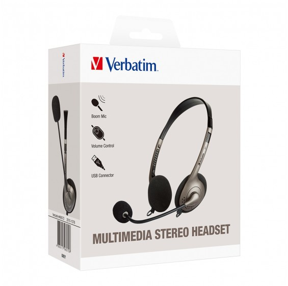 Verbatim 66572 headphones/headset Wired Head-band Calls/Music USB Type-A Black – image 4
