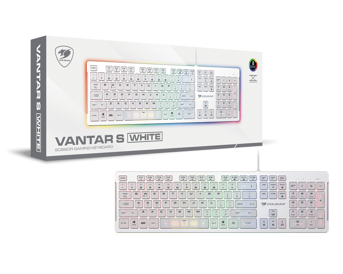 COUGAR 37VSWRNMW.0002 keyboard Gaming USB QWERTY UK International White – image 8
